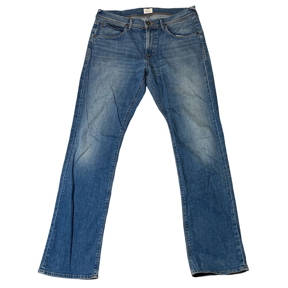 Hudson mens 33x34 Clifton 5-pocket bootcut light wash denim blue jeans EUC